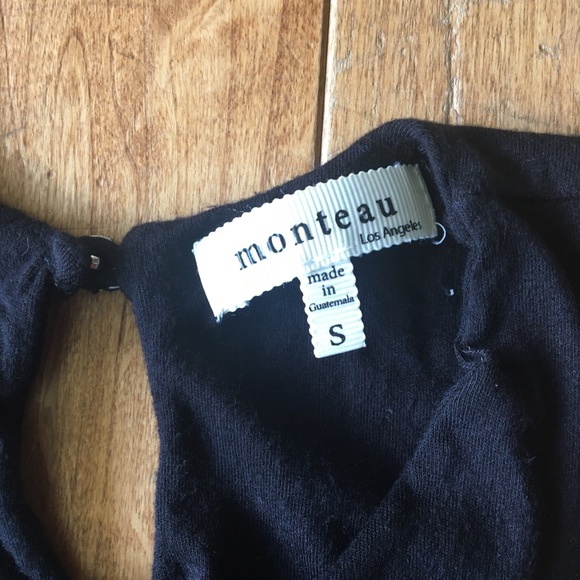 Monteau • Black and Grey Striped Maxi Dress - Picture 4 of 5